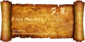 Faix Marcell névjegykártya